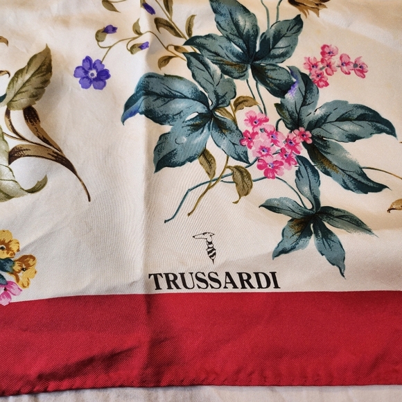 Trussardi Silk Scarf 31x30" - Picture 6 of 9